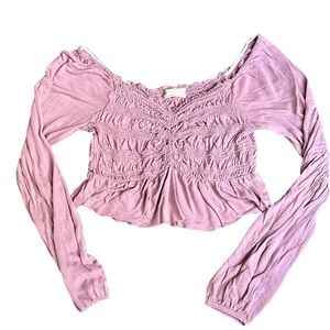 Urban Outfitters 100%Viscose Off-The-Shoulder Y2K Crop Top